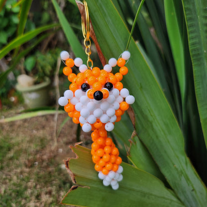 Chaveiro de Miçanga Raposinha Luma (12cm)