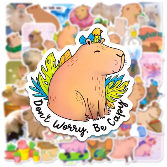 Set of 50 Capybara Stickers