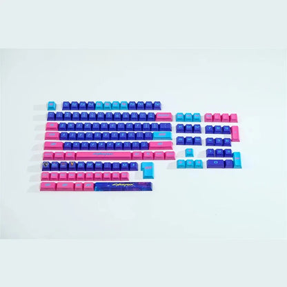 Conjunto de Keycaps Cyberpunk com Iluminação Lateral