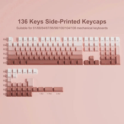 Conjunto de Keycaps Gradient Side-Print