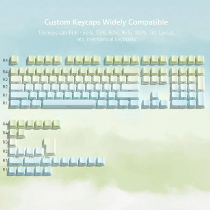 Conjunto de Keycaps Gradient Side-Print