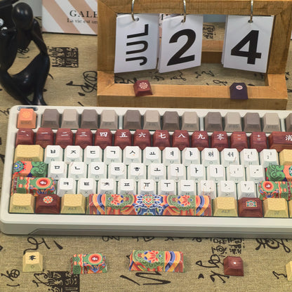 Conjunto de Keycaps Retro Coreanos