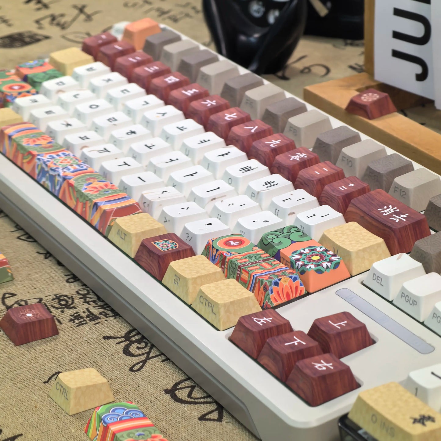 Conjunto de Keycaps Retro Coreanos