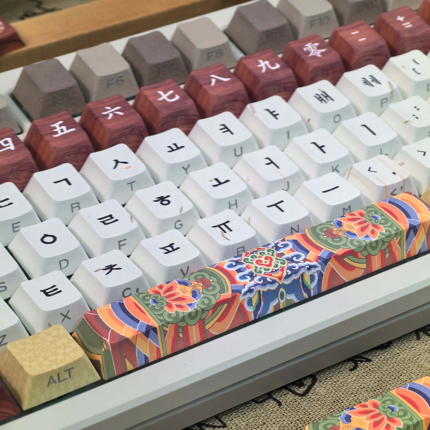 Conjunto de Keycaps Retro Coreanos