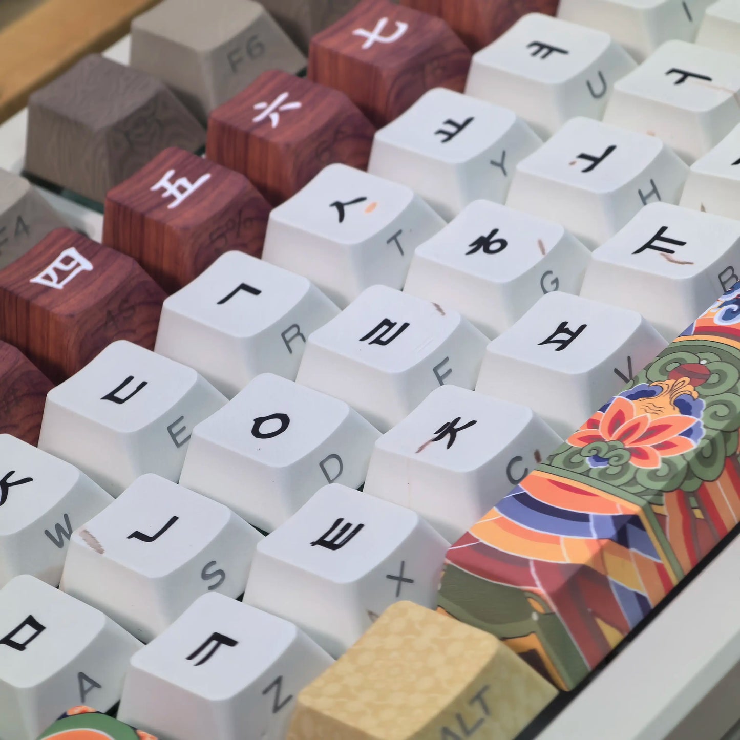 Conjunto de Keycaps Retro Coreanos