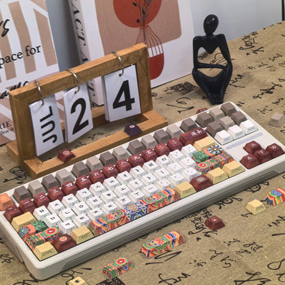 Conjunto de Keycaps Retro Coreanos