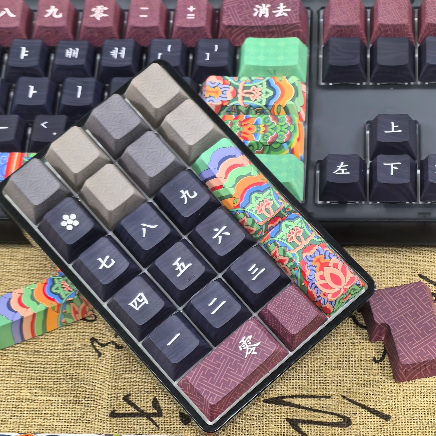 Conjunto de Keycaps Retro Coreanos