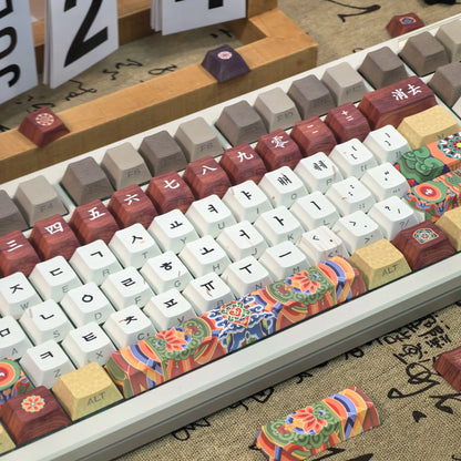 Conjunto de Keycaps Retro Coreanos