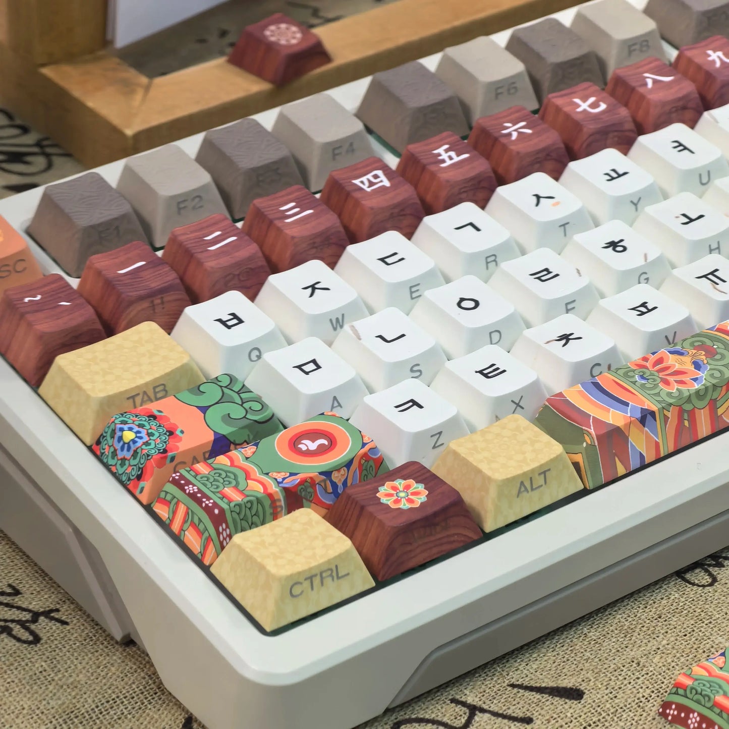 Conjunto de Keycaps Retro Coreanos