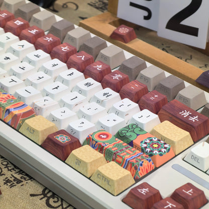 Conjunto de Keycaps Retro Coreanos