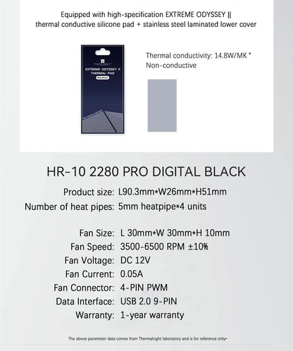 Dissipador HR-10 PRO Digital (2280)