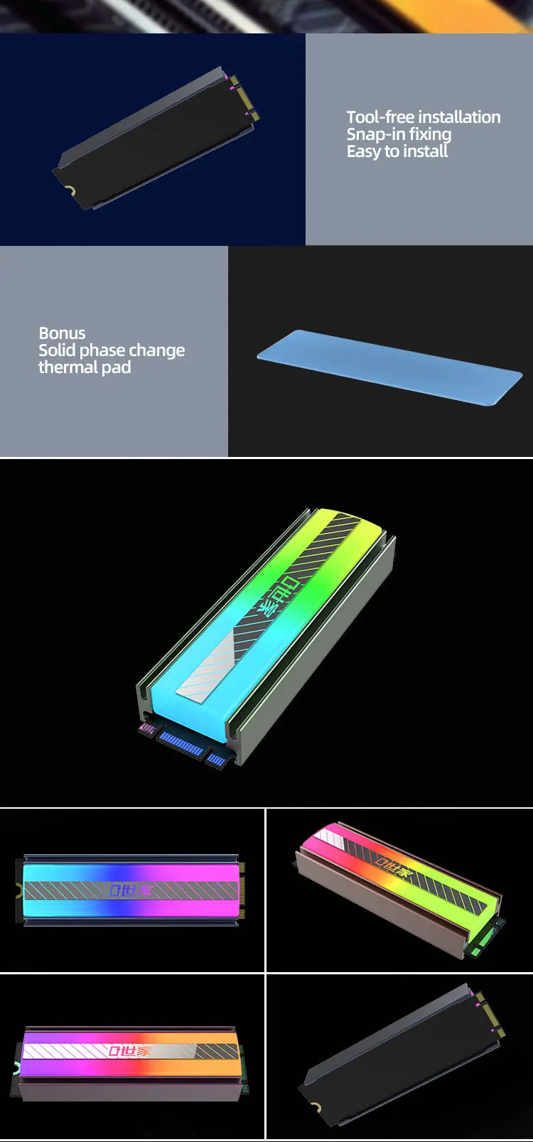 Dissipador de NVME T-M.2 ARGB