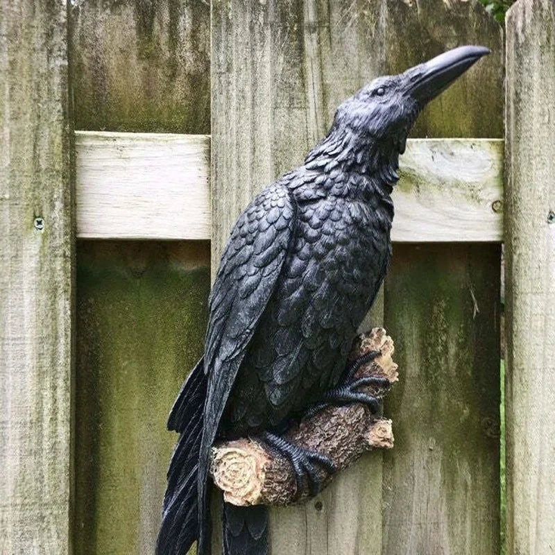 Crow Wall Statue