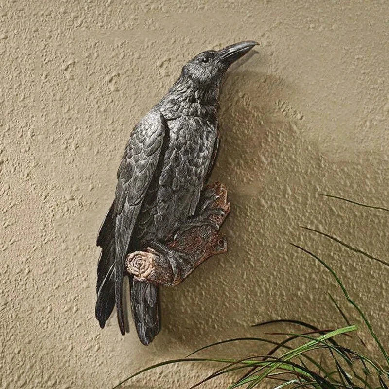 Crow Wall Statue