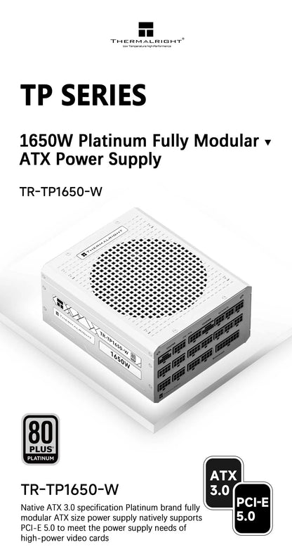Alimentatore modulare TR-TP (1350-1650W) 80 Plus Platinum Bianco
