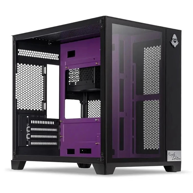 Gabinete para jugadores de torre media Mancer CV300 Purple Edition