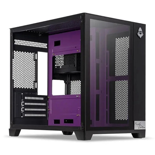 Gabinete para jugadores de torre media Mancer CV300 Purple Edition