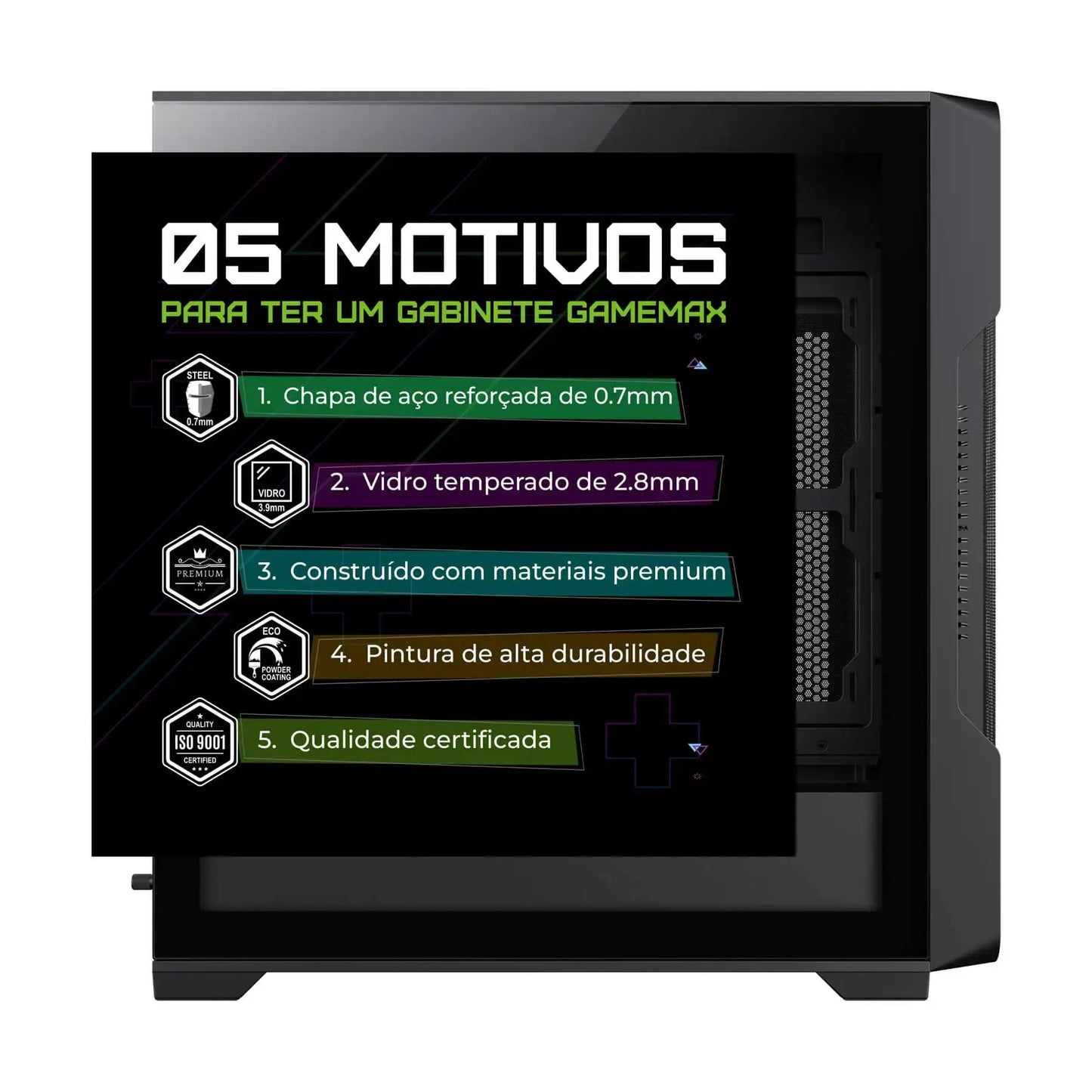 Gabinete Gamer Siege ATX