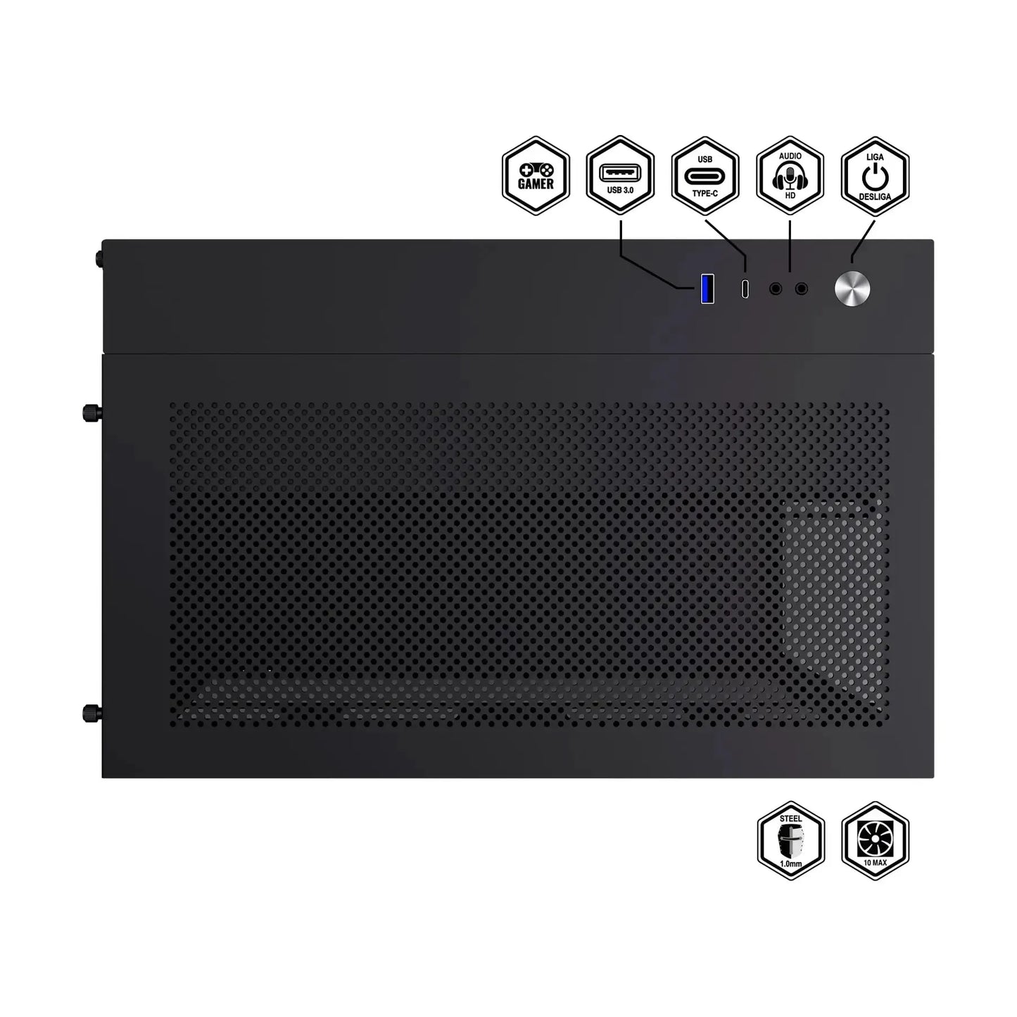 Caja ATX negra Lucent