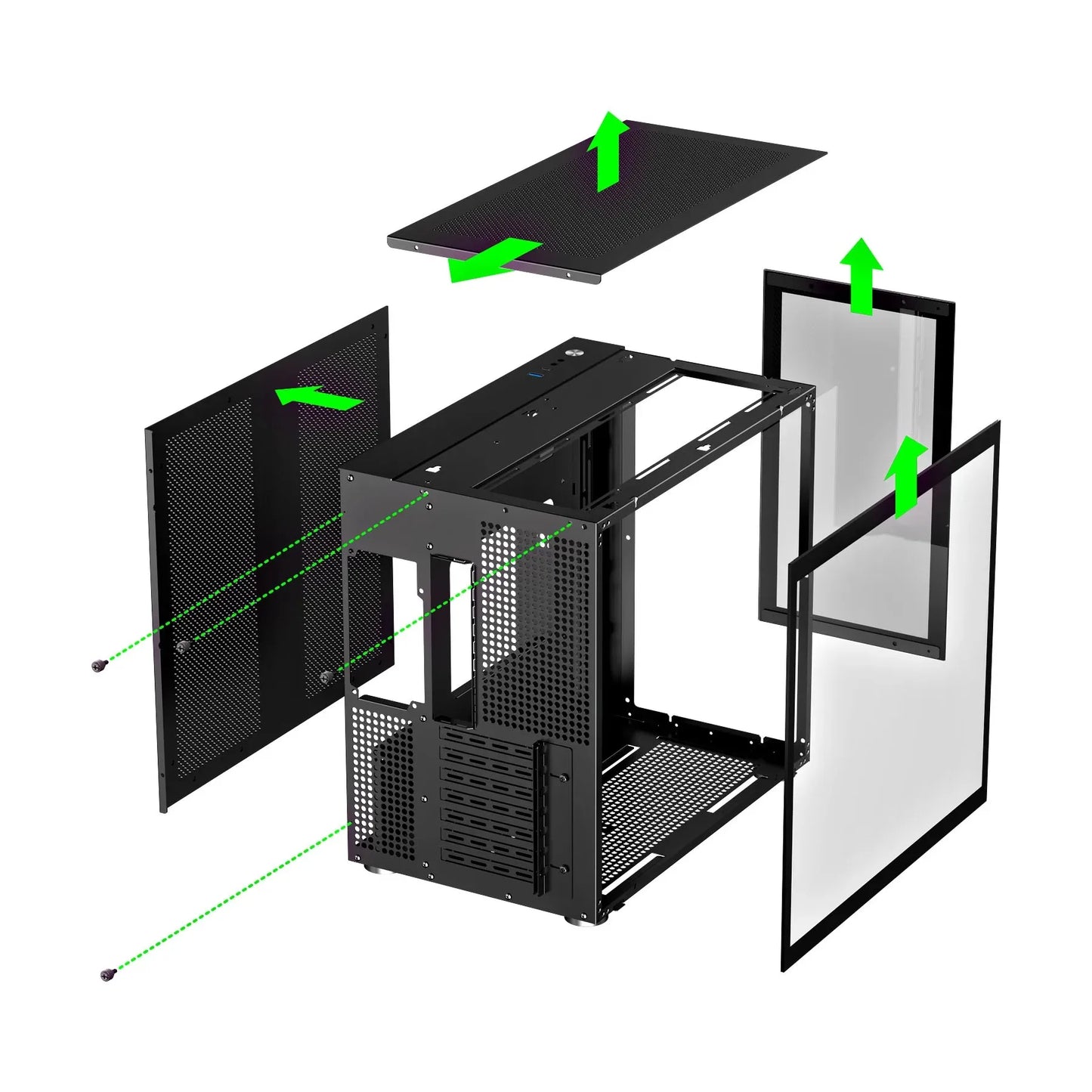 Caja ATX negra Lucent