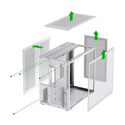 Gabinete Lucent Branco com Kit 3 Fans