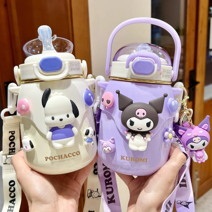 Garrafa Térmica Sanrio – 700ml (Kuromi, Cinnamoroll...)