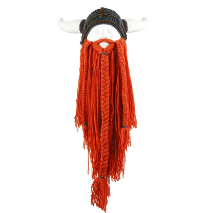 Gorro Viking com Barba e Chifres