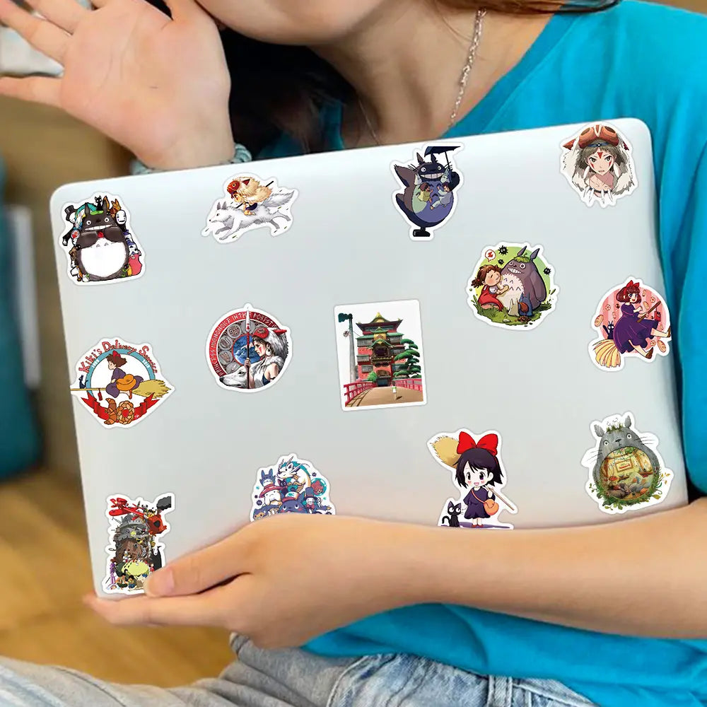 Kit com 100 Adesivos Ghibli Hayao Miyazaki
