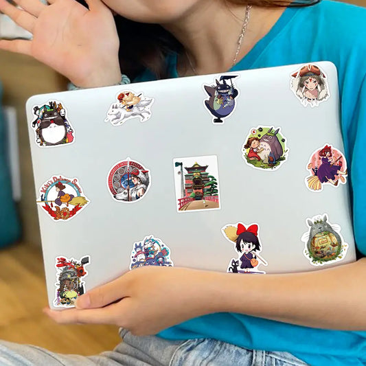 Kit com 100 Adesivos Ghibli Hayao Miyazaki