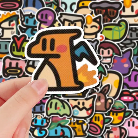 Kit com 100 Adesivos Pokémon Kawaii