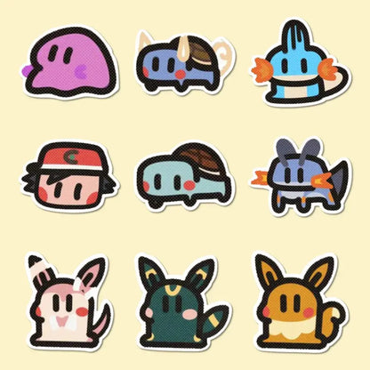 Kit com 100 Adesivos Pokémon Kawaii