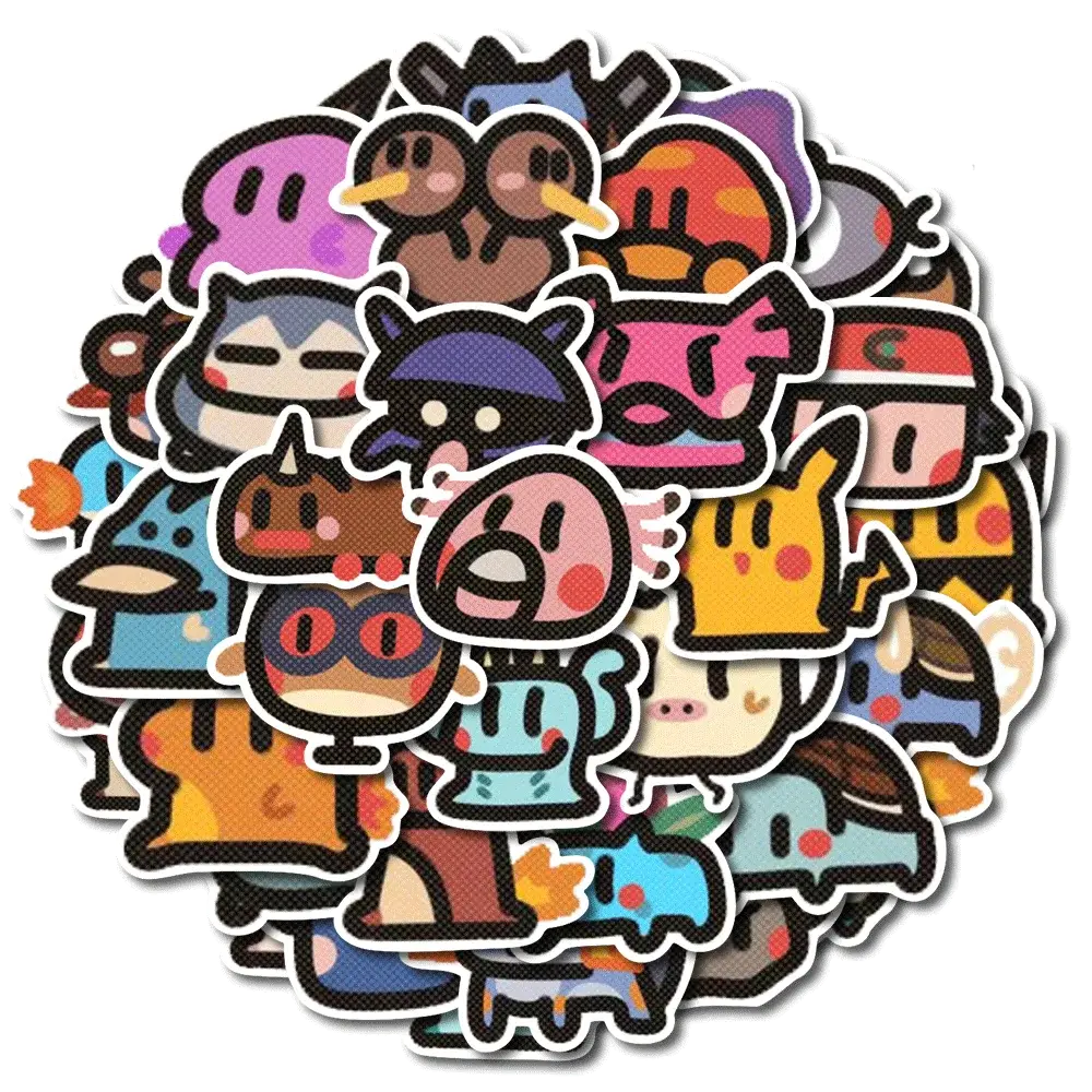 Kit com 100 Adesivos Pokémon Kawaii