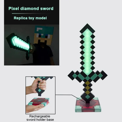 Luminária Espada de Diamante (Minecraft)
