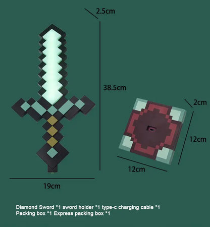 Luminária Espada de Diamante (Minecraft)