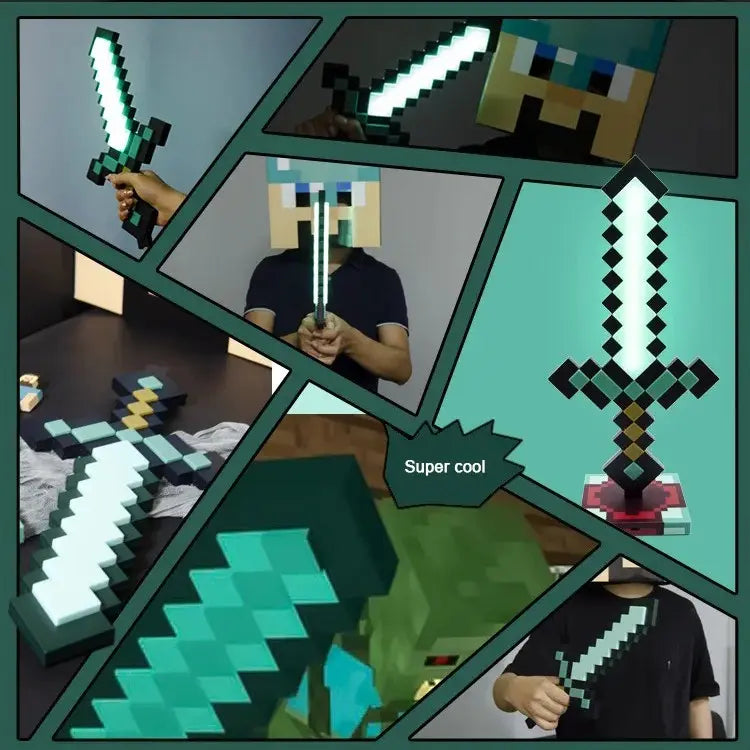 Luminária Espada de Diamante (Minecraft)