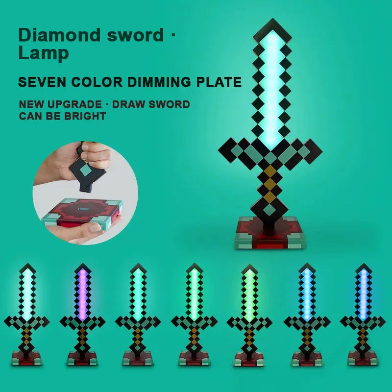 Luminária Espada de Diamante (Minecraft)