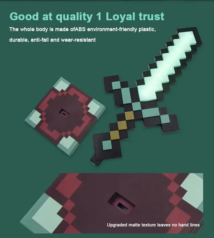 Luminária Espada de Diamante (Minecraft)
