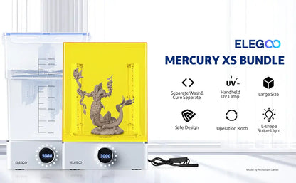 Máquina de Lavar e Curar 3D Mercury XS (Conjunto)