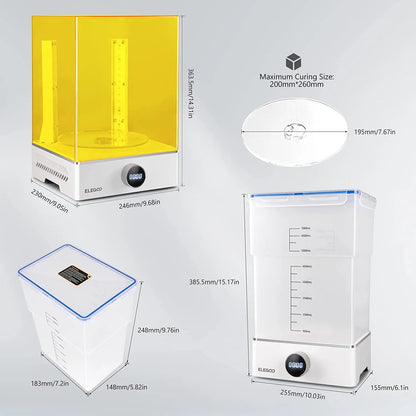 Máquina de Lavar e Curar 3D Mercury XS (Conjunto)