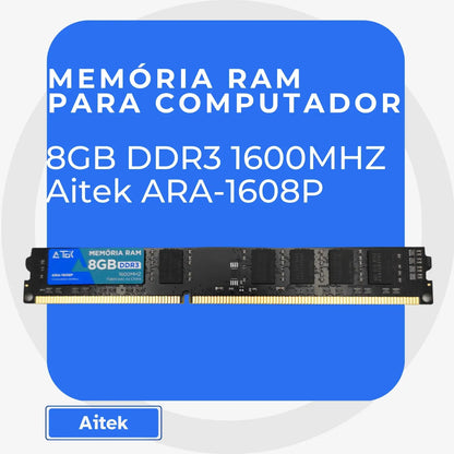 Memória ARA-1608P 1600Mhz DDR3