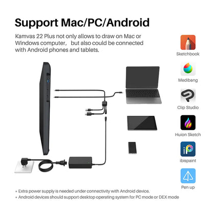 Kamvas 22 Plus QLED Graphics Tablet (1080p)