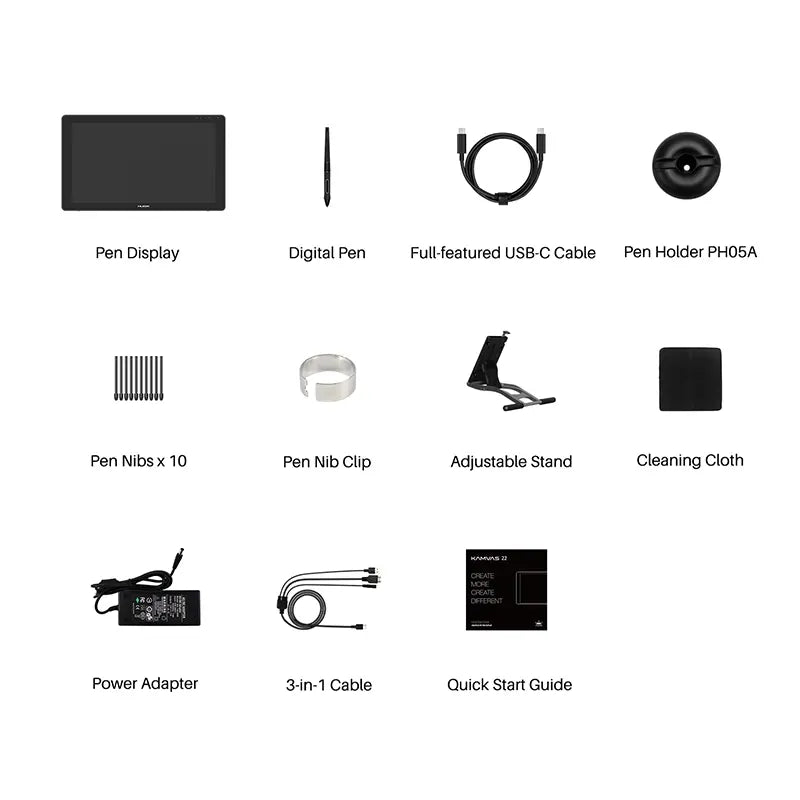 Kamvas 22 Plus QLED Graphics Tablet (1080p)