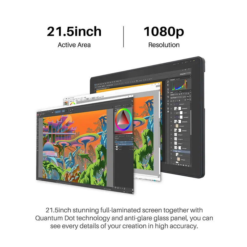 Kamvas 22 Plus QLED Graphics Tablet (1080p)