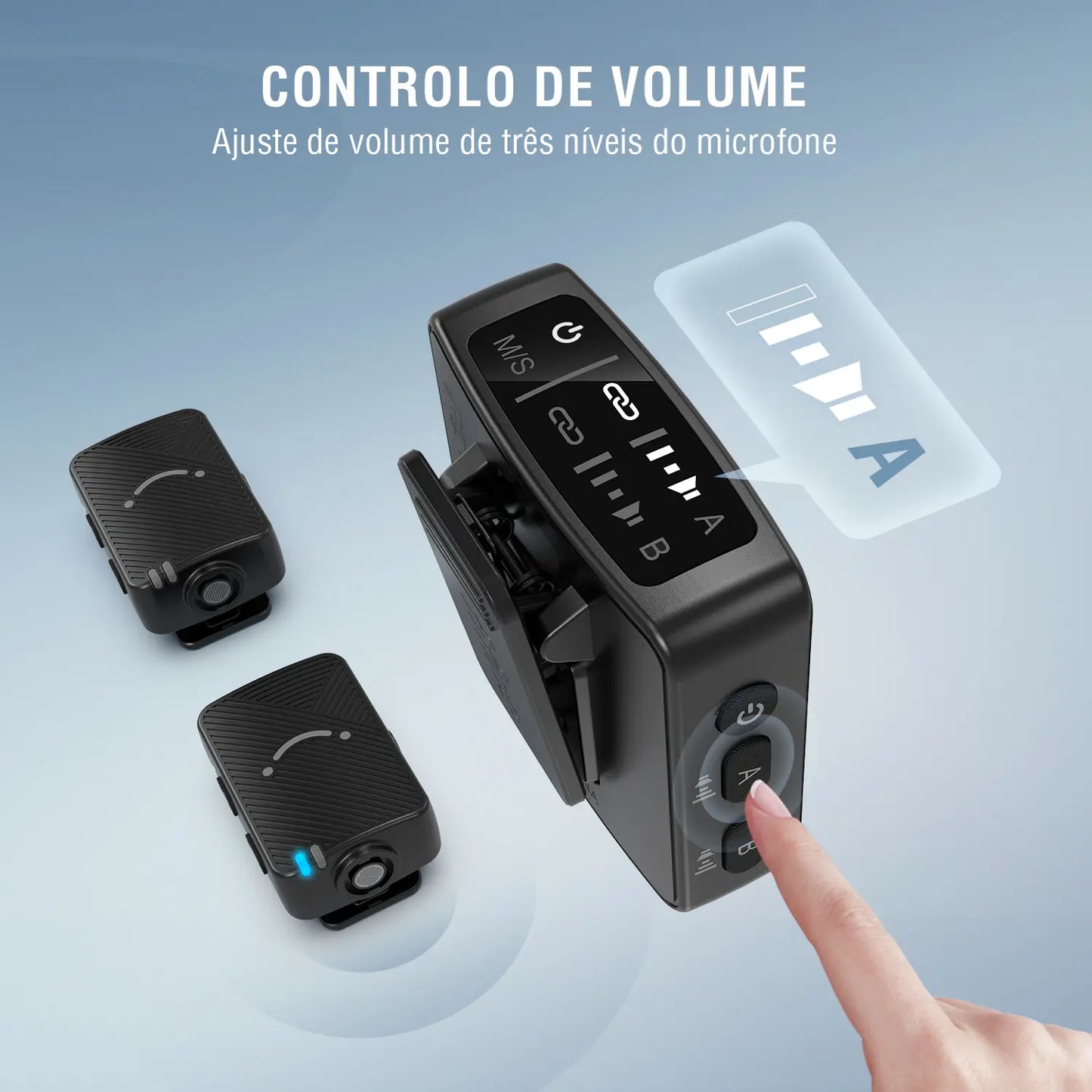 Microfone de Lapela M9 (Sem Fio)