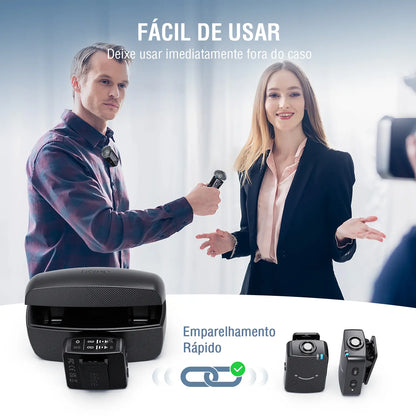Microfone de Lapela M9 (Sem Fio)