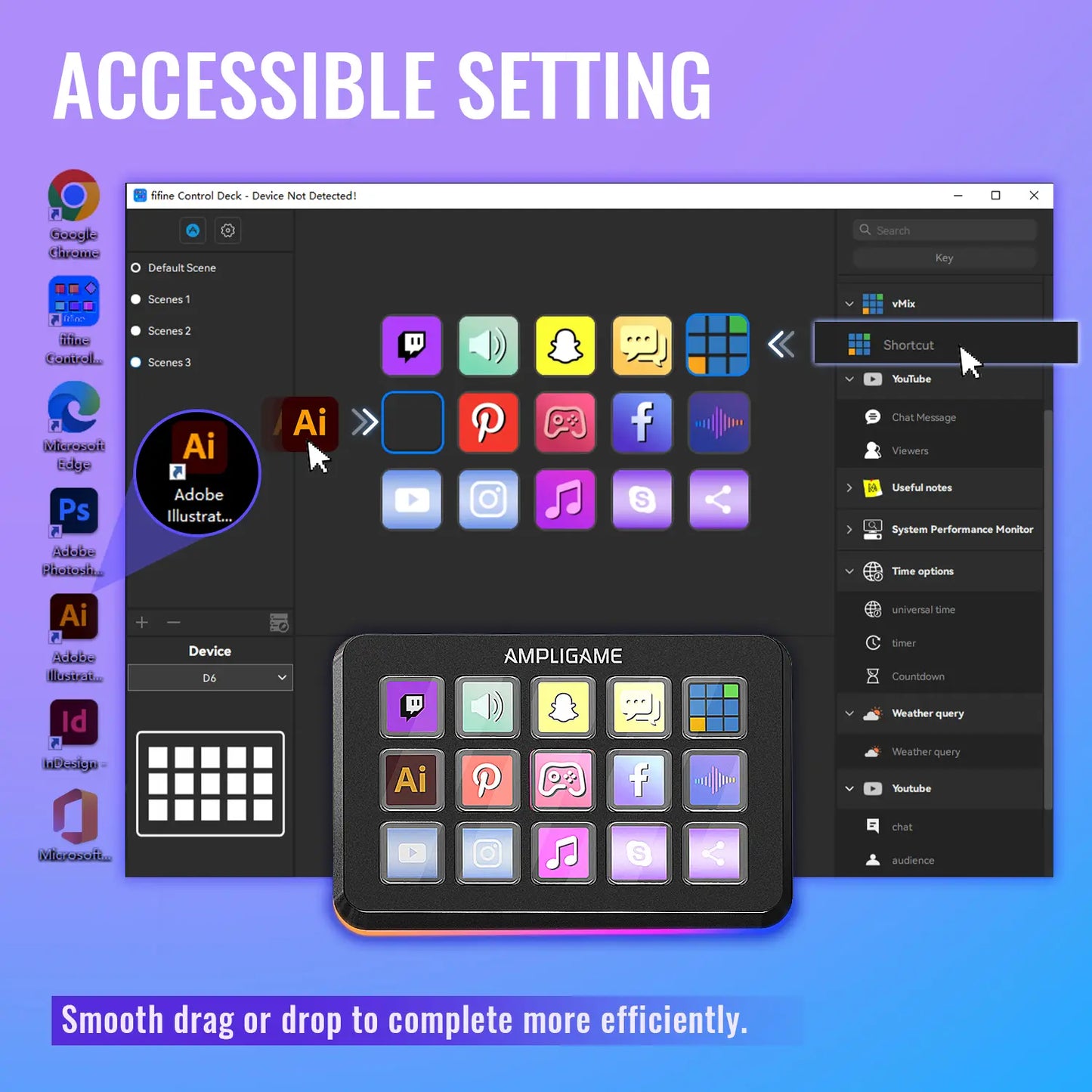 Streamer D6 Mini-Keyboard (15 Macros)