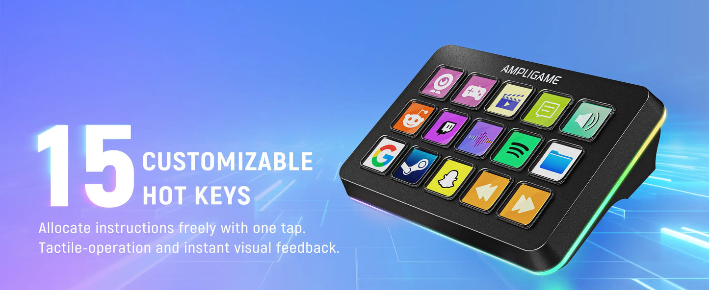 Streamer D6 Mini-Keyboard (15 Macros)
