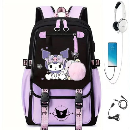 Kuromi Patchwork Backpack