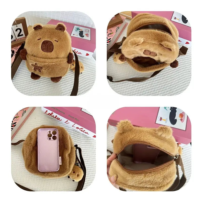 Mochilinha Capibag – Pelúcia de Ombro com Chaveiro
