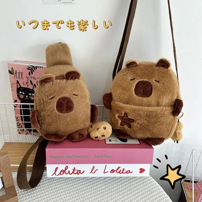 Mochilinha Capibag – Pelúcia de Ombro com Chaveiro